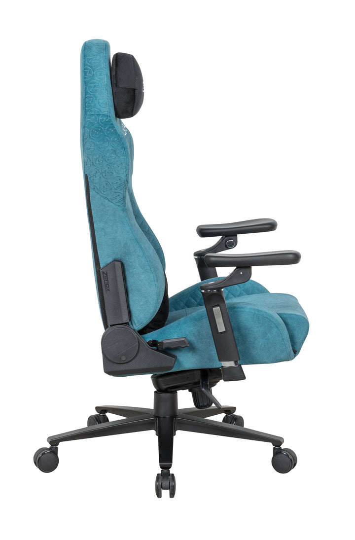 Zenox Jupiter Mk - 2 Gaming Chair (Davis Fabrics / Peacock Turquoise) - Gaming Chair - Zenox - Zenox