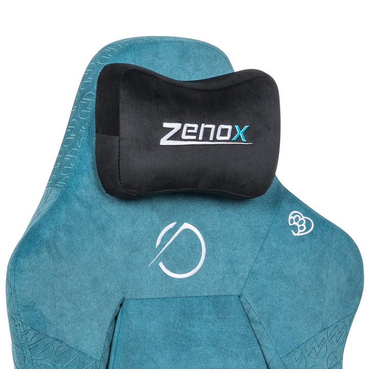 Zenox Jupiter Mk - 2 Gaming Chair (Davis Fabrics / Peacock Turquoise) - Gaming Chair - Zenox - Zenox