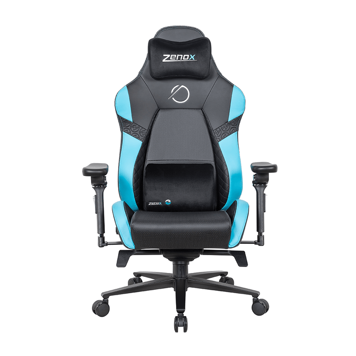Zenox Jupiter Mk - 2 Gaming Chair (Leather/Sky Blue) (5D Armrests) - Gaming Chair - Zenox - Zenox