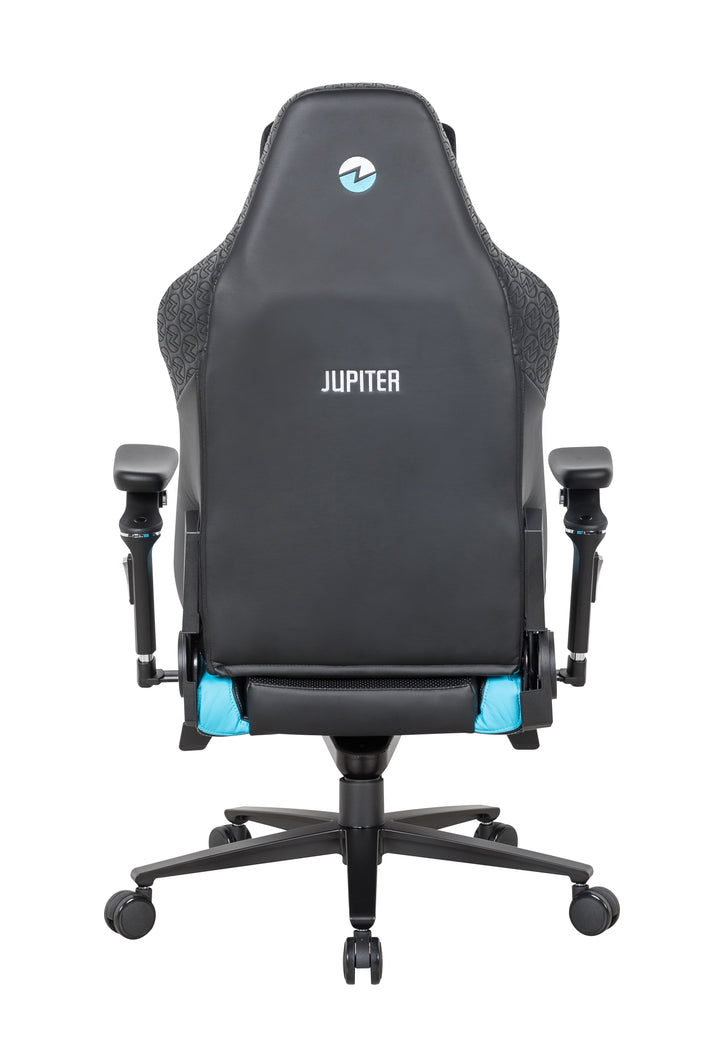 Zenox Jupiter Mk - 2 Gaming Chair (Leather/Sky Blue) (5D Armrests) - Gaming Chair - Zenox - Zenox