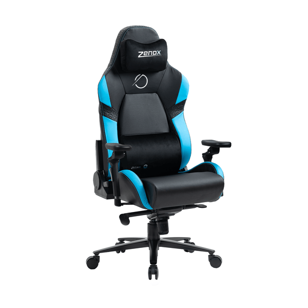 Zenox Jupiter Mk - 2 Gaming Chair (Leather/Sky Blue) (5D Armrests) - Gaming Chair - Zenox - Zenox