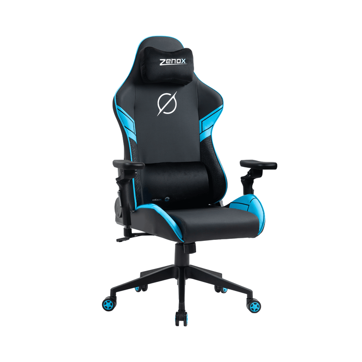 Zenox Saturn Mk - 2 Gaming Chair (Leather/Sky Blue)(5D Armrests) (Late Aug Delivery) - Gaming Chair - Zenox - Zenox