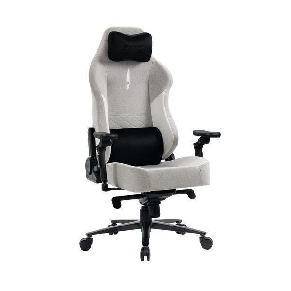 Zenox Spectre Mk - 2 Gaming Chair (Fabric/Light Grey) (5D Armrests) (Late Aug Delivery) - Gaming Chair - Zenox - Zenox