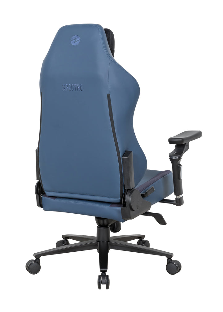 Zenox Spectre Mk - 2 Gaming Chair (Leather/Navy) (5D Armrests) - Gaming Chair - Zenox - Zenox