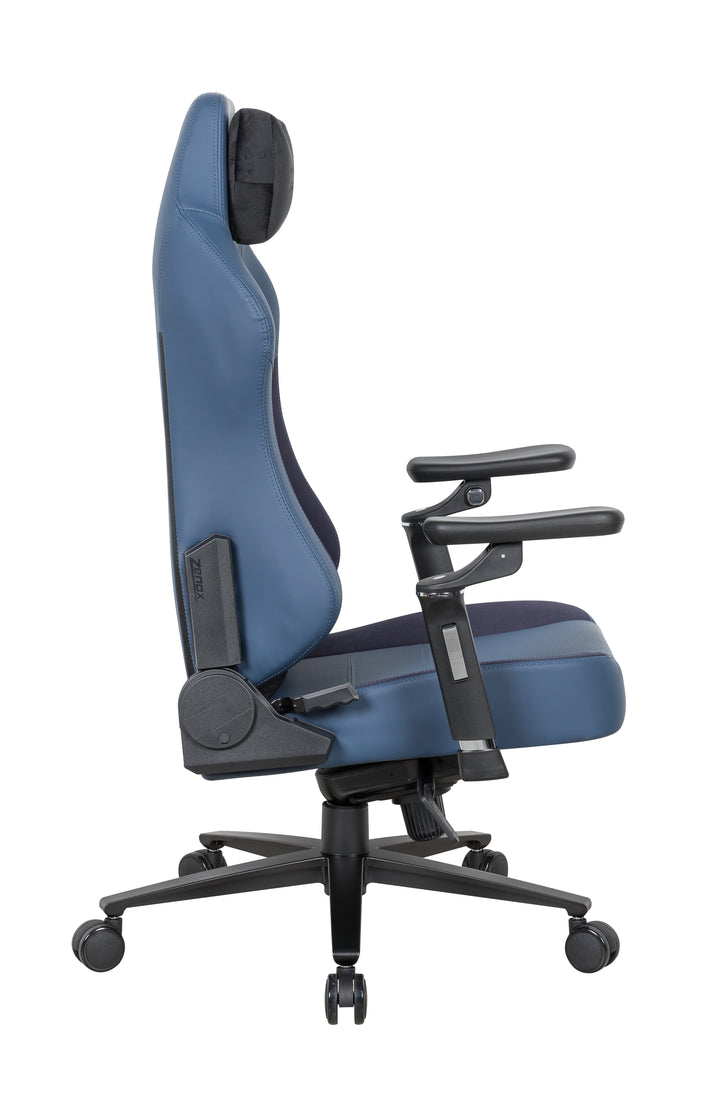 Zenox Spectre Mk - 2 Gaming Chair (Leather/Navy) (5D Armrests) - Gaming Chair - Zenox - Zenox