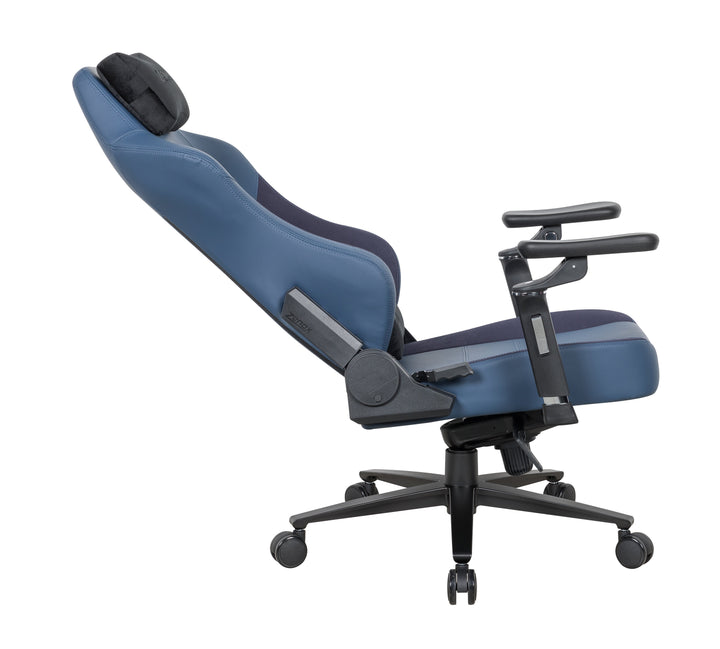 Zenox Spectre Mk - 2 Gaming Chair (Leather/Navy) (5D Armrests) - Gaming Chair - Zenox - Zenox